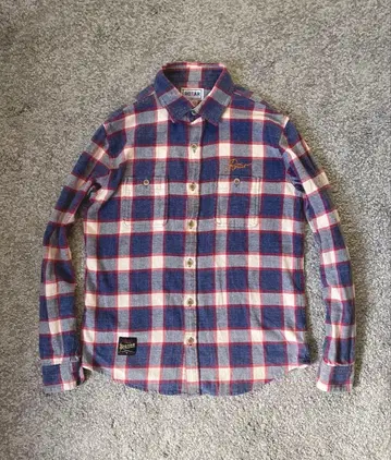 Rotar 플란넬 셔츠 얇은 소재 체인 스티치 로고 로터 punk