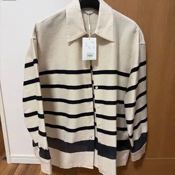 새상품 CLANE 시어 보더 긴팔 셔츠