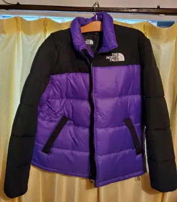 THE NORTH FACE 다운 자켓 보라색 블랙