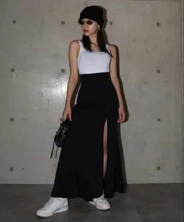 ACLENT 머메이드 플레어 슬릿 스커트 핑크