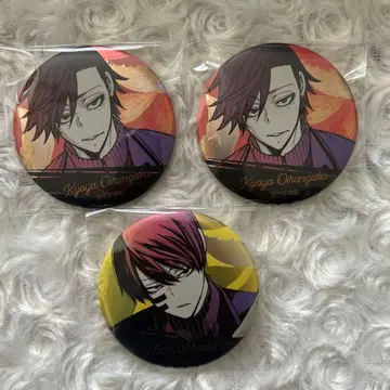 토우겐앙키 무타노 무진 오이란자카 쿄야 메탈릭 캔뱃지 세트