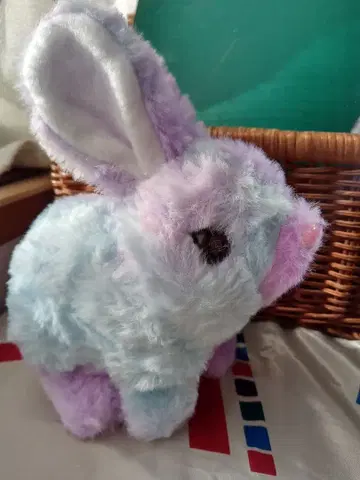 파스텔 토끼 봉제 인형 본체 움직이는 봉제 인형