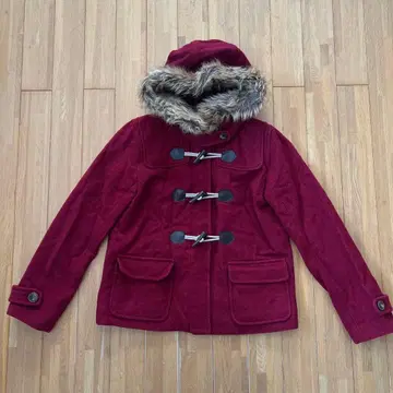 올리브 데 올리브 더플 코트 레드