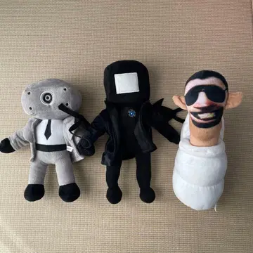 스키비디 화장실 봉제 인형 3종 세트