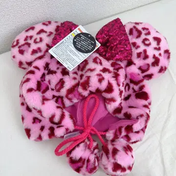 디즈니 레오파드 무늬 팬캡 미니 레오파드 핑크