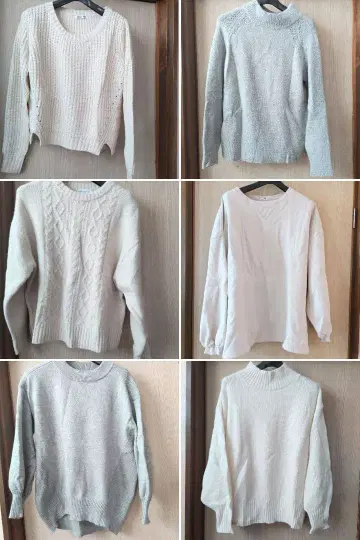 M 사이즈 니트 스웨터 맨투맨 6종 세트