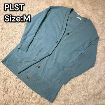 새상품급 플라스테 PLST V넥 보이프렌드 가디건 울 니트