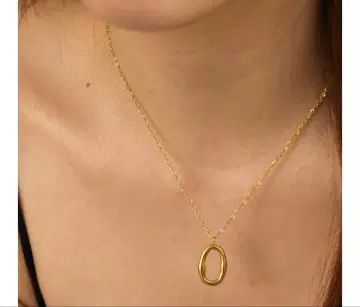 fino 316L ellipse necklace 2 #n141 골드