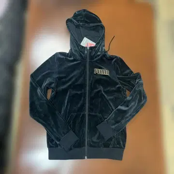새상품 PUMA 벨벳 후드티 블랙
