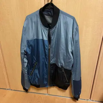 컬러 블록 봄버 자켓