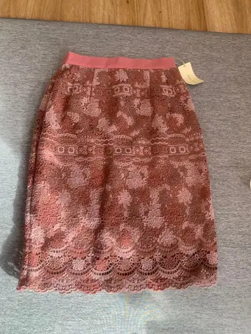 Debut de Fiore 핑크 꽃무늬 레이스 스커트 새상품