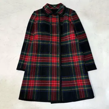 요크랜드 Yorkland 체크 무늬 울 빈티지 빨간색 그린