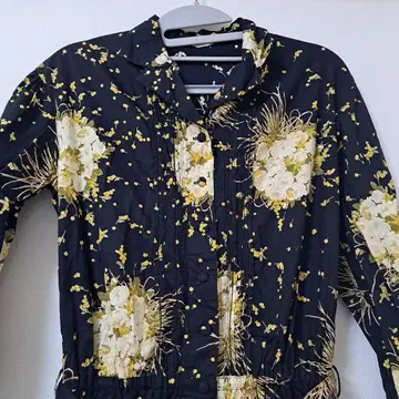 꽃무늬 롱 셔츠 원피스