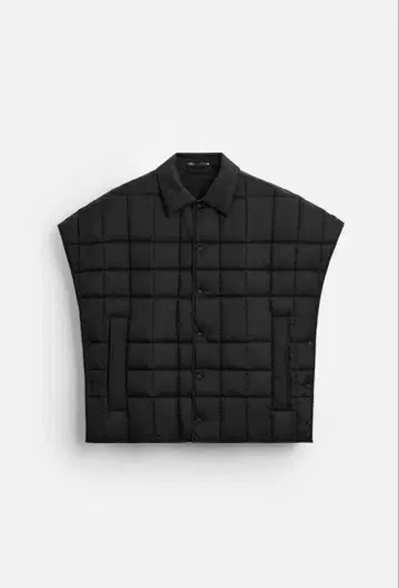 ZARA 블랙 퀼팅 다운 베스트