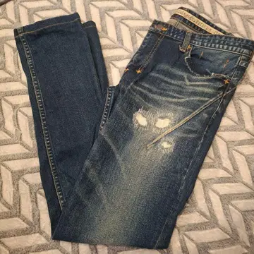 넘버 나인 데미지 데님 3 x 32