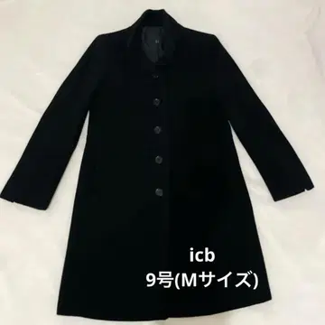 ICB 블랙 롱 코트 캐시미어 10% 관혼상제