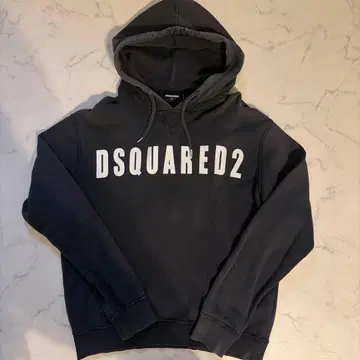 DSQUARED2 그레이 로고 후드티 S