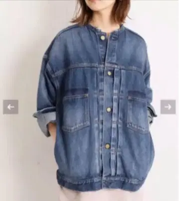 이에나 IENA 리메이크 데님 블루종 36