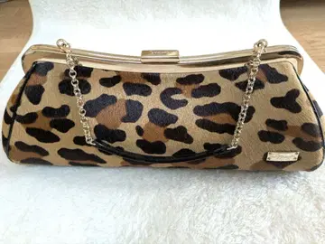 긴자 카네마츠 레오파드 무늬 핸드백