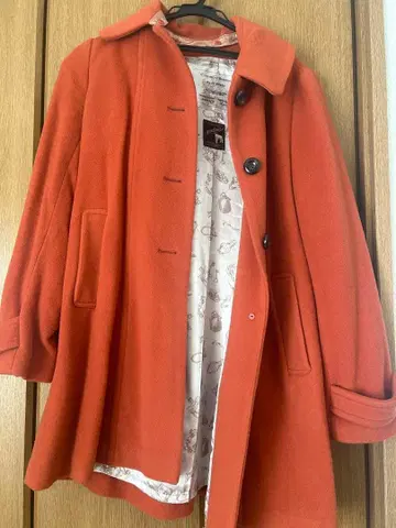 mysty woman 캐시미어 혼방 오렌지 코트 M