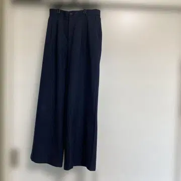 any FAM 네이비 와이드 팬츠