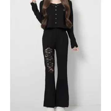 Lumignon Sugar lace ribbon set up BLK