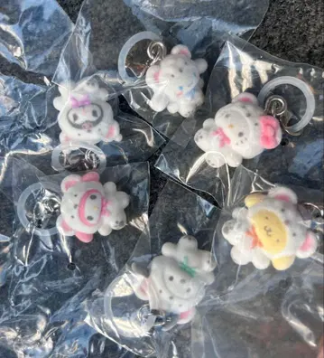 산리오 산리오 메지루시 액세서리 복슬복슬 스노우 컴프 세트