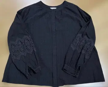 Samansa mos2 소매 부품 레이스 밴드 카라 히요쿠 블라우스