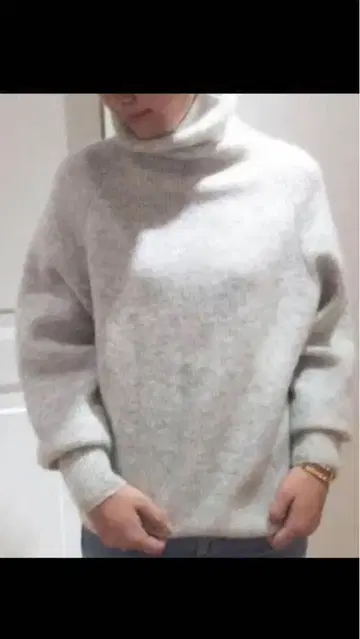 새상품급 사야카 데이비스 SAYAKADAVIS 모헤어 하이넥 스웨터