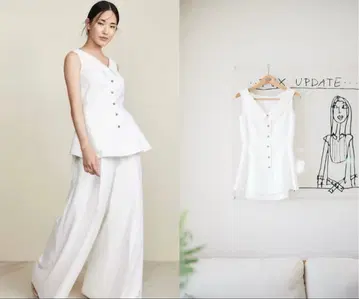 ADEAM 아디엄 2way 블라우스 화이트 FOXEY 폭시