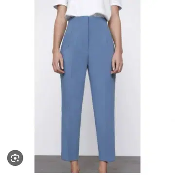 ZARA 하이웨스트 팬츠 S 파우더 블루