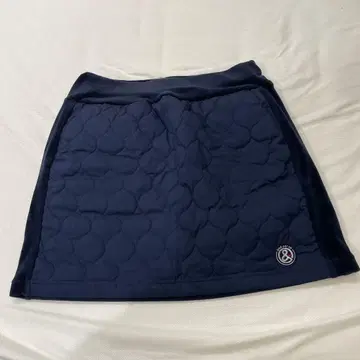 옆면 이소재 절개 퀼팅 스커트