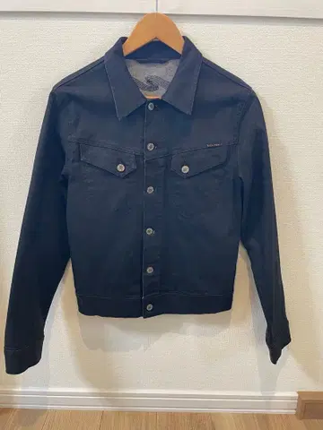 누디진 블랙 데님 자켓