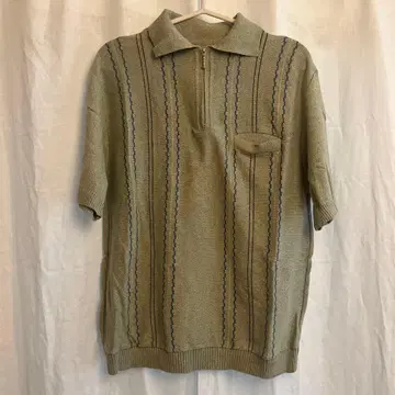 니트 반팔 셔츠