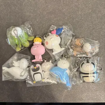 우사마루 수족관 콜라보 볼체인 키링 8종 세트