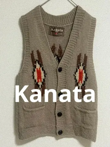 Kanata 니트 베스트 치마요 패턴 오르테가 베이지 캐나다제