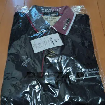 미사용 DUNLOP MOTORSPORT 블랙 피케 셔츠 L 사이즈
