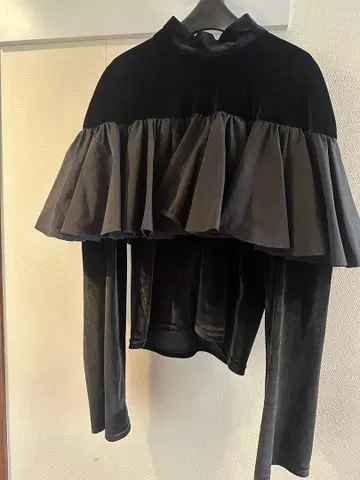 cygne (시뉴) 프릴 절개 벨로아 상의