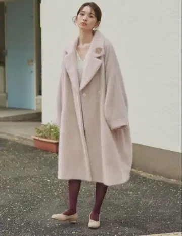 SNIDEL 샤기 코쿤 코트 BEG