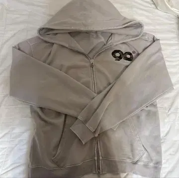 그레이 후드티 카모플라쥬 로고 90