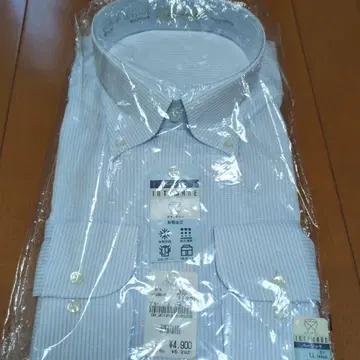 미사용 INTIMAGIN 파랑 스트라이프 와이셔츠 LL82