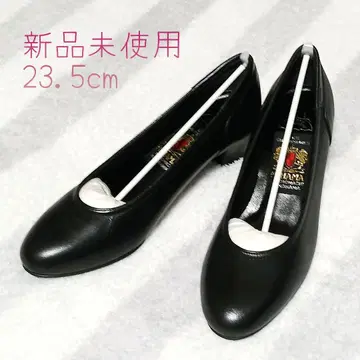 MIHAMA 23.5cm 미사용 새상품 플레인 힐 4cm 블랙 펌프스
