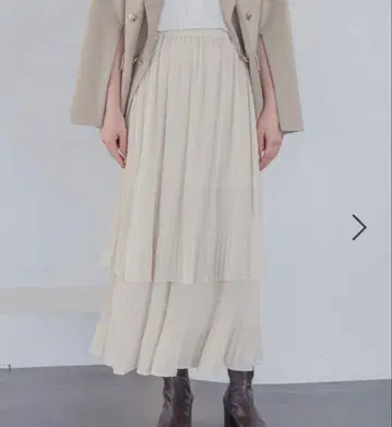 아파트 바이 로리즈 호소 플리츠 캉캉 스커트 아이보리