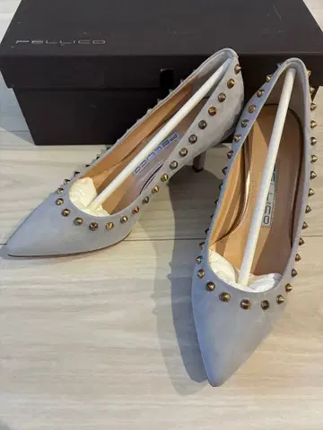 [ 미사용 새상품 ] PELLICO 펌프스 스터드 그레이 34