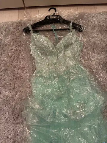 민트 그린 프릴 달린 드레스 (벌스데이 드레스 원가 77,000엔 구매)