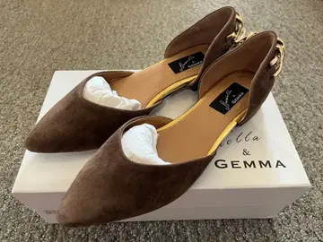 Daniella&Gemma 브라운 스웨이드 플랫슈즈