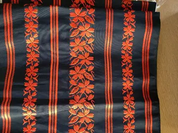 나고야 오비 후쿠로 오비 꽃무늬 자수