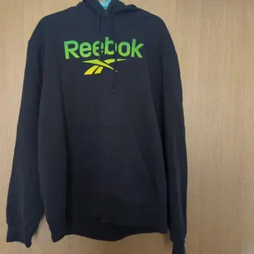 Reebok 블랙 후드 부착 후드티