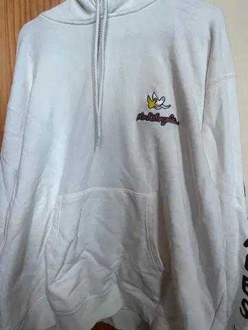 화이트 후드티 GONZ 디자인