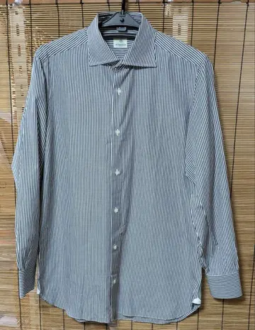 컨디션 최상 BORRELLI 긴팔 셔츠 남성용 스트라이프